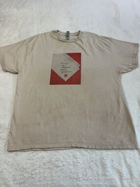Gildan McDonald’s Cream Short-Sleeve Tee with Red Graphic Square. Mens XL.